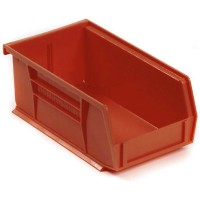 Akrobin 30220 Stackable Storage Bin 7-3/8 x 4-1/8 x3 Red